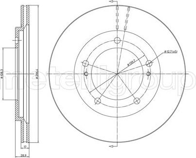 Fri.Tech. BD1516 - Тормозной диск avtokuzovplus.com.ua