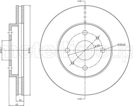 Fri.Tech. BD1523 - Тормозной диск avtokuzovplus.com.ua