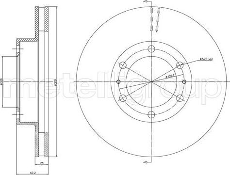 Fri.Tech. BD1528 - Тормозной диск avtokuzovplus.com.ua