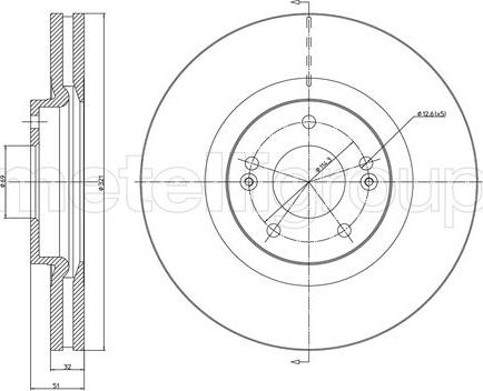 Fri.Tech. BD1533 - Тормозной диск avtokuzovplus.com.ua