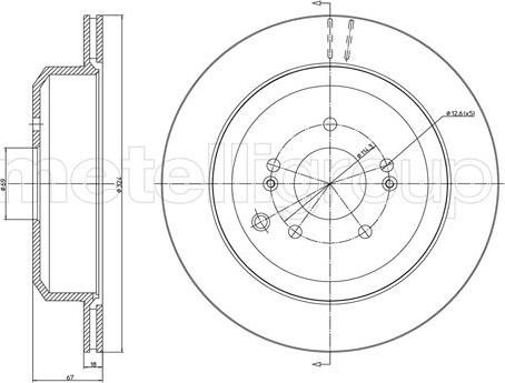 Fri.Tech. BD1534 - Тормозной диск avtokuzovplus.com.ua