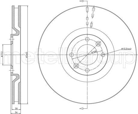 Fri.Tech. BD1554 - Гальмівний диск autocars.com.ua