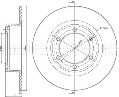 Fri.Tech. BD1559 - Тормозной диск avtokuzovplus.com.ua