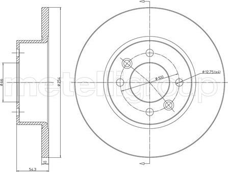 Fri.Tech. BD1583 - Тормозной диск avtokuzovplus.com.ua