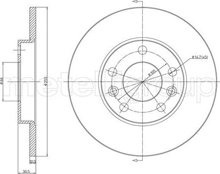 Fri.Tech. BD1585 - Гальмівний диск autocars.com.ua