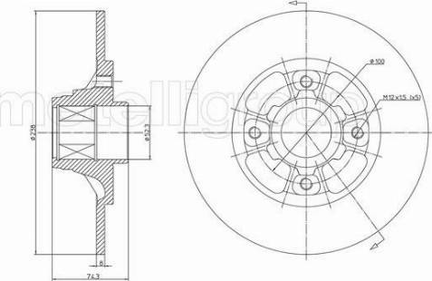 Fri.Tech. BD1591 - Тормозной диск avtokuzovplus.com.ua