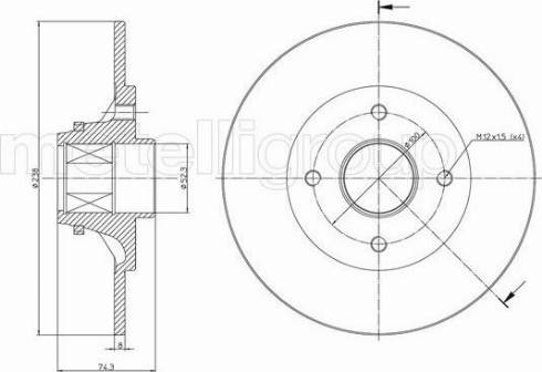 Fri.Tech. BD1592 - Гальмівний диск autocars.com.ua