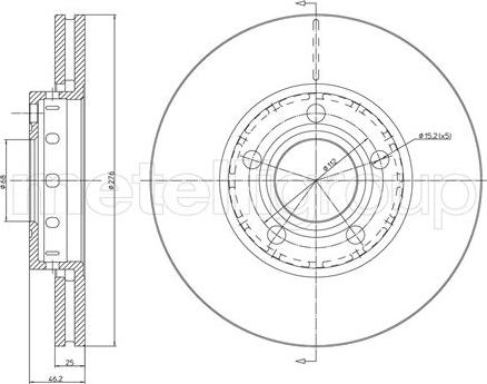 Fri.Tech. BD1595 - Тормозной диск avtokuzovplus.com.ua