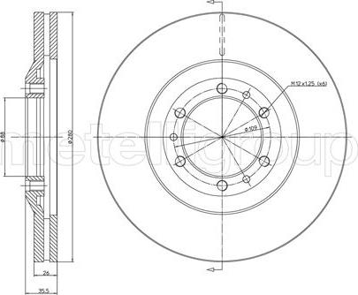 Fri.Tech. BD1596 - Тормозной диск avtokuzovplus.com.ua