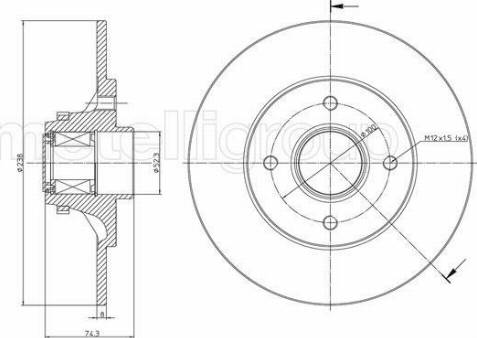 Fri.Tech. BD1597 - Тормозной диск avtokuzovplus.com.ua