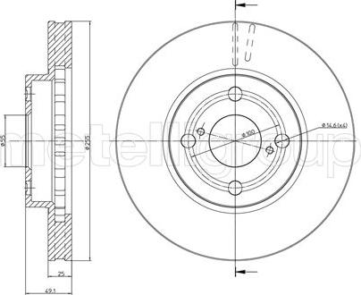 Fri.Tech. BD1602 - Тормозной диск avtokuzovplus.com.ua