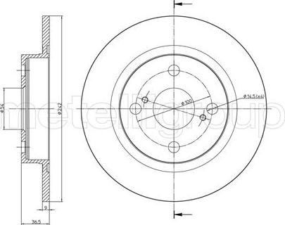 Fri.Tech. BD1603 - Тормозной диск avtokuzovplus.com.ua