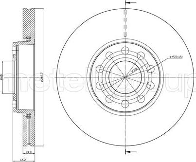 Fri.Tech. BD1604 - Гальмівний диск autocars.com.ua