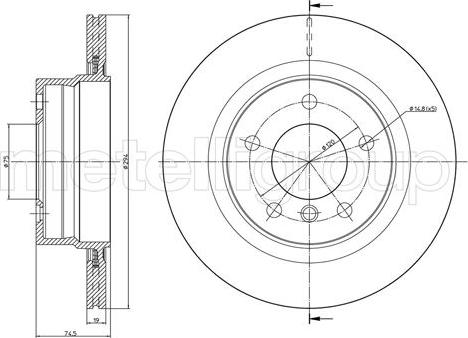 Fri.Tech. BD1611 - Тормозной диск avtokuzovplus.com.ua