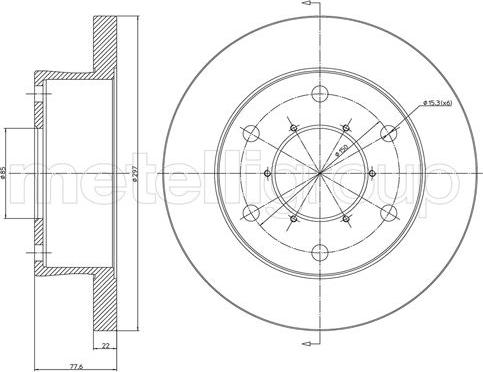 Fri.Tech. BD1620 - Гальмівний диск autocars.com.ua