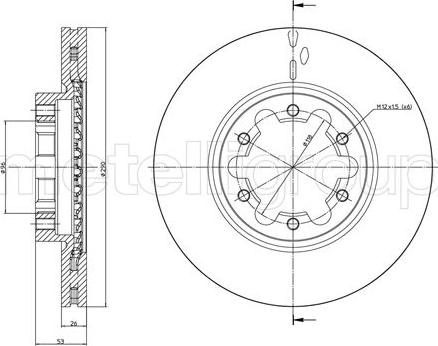 Fri.Tech. BD1630 - Тормозной диск avtokuzovplus.com.ua