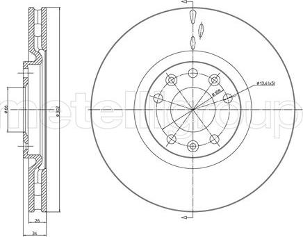 Fri.Tech. BD1641 - Тормозной диск avtokuzovplus.com.ua