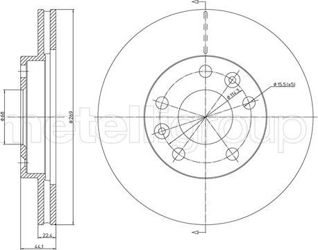 Fri.Tech. BD1643 - Тормозной диск avtokuzovplus.com.ua