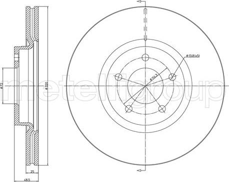 Fri.Tech. BD1661 - Тормозной диск avtokuzovplus.com.ua