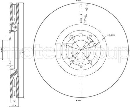 Fri.Tech. BD1688 - Тормозной диск avtokuzovplus.com.ua