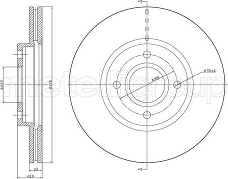 Fri.Tech. BD1702 - Тормозной диск avtokuzovplus.com.ua