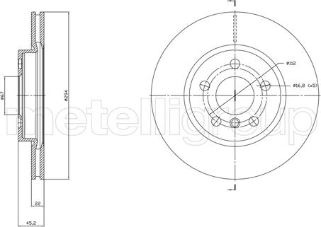 Fri.Tech. BD1772 - Гальмівний диск autocars.com.ua