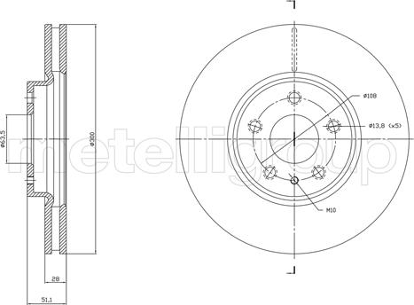 Fri.Tech. BD1790 - Гальмівний диск autocars.com.ua