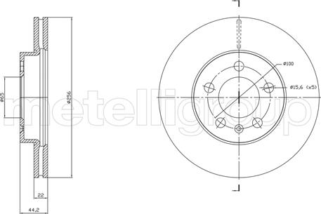 Fri.Tech. BD1843 - Тормозной диск avtokuzovplus.com.ua