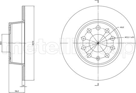 Fri.Tech. BD1863 - Гальмівний диск autocars.com.ua