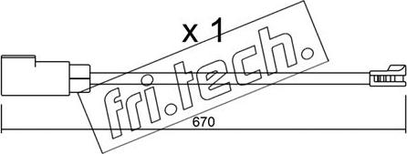 Fri.Tech. SU.341 - Сигналізатор, знос гальмівних колодок autocars.com.ua