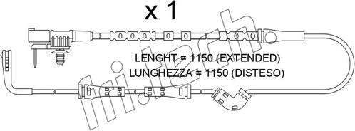 Fri.Tech. SU.387 - Сигналізатор, знос гальмівних колодок autocars.com.ua