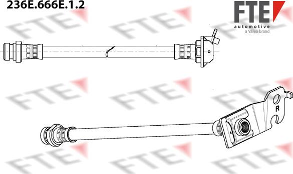 FTE 236E.666E.1.2 - Гальмівний шланг autocars.com.ua