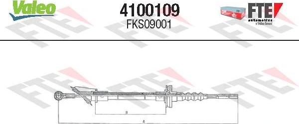 FTE 4100109 - Трос, управління зчепленням autocars.com.ua