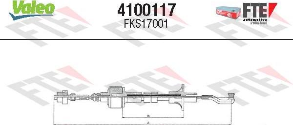 FTE 4100117 - Трос, управління зчепленням autocars.com.ua