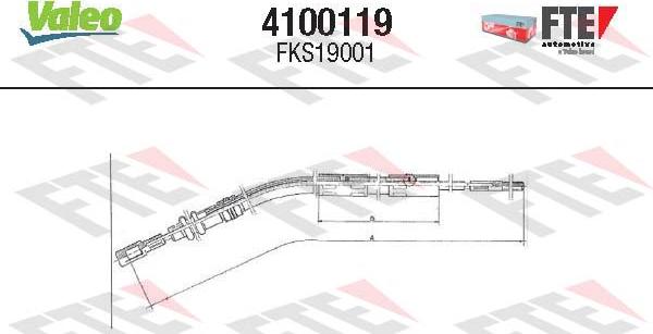 FTE 4100119 - Трос, управління зчепленням autocars.com.ua