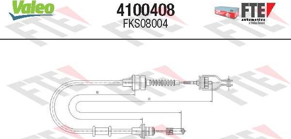 FTE 4100408 - Трос, управління зчепленням autocars.com.ua