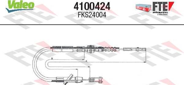 FTE 4100424 - Трос, управління зчепленням autocars.com.ua