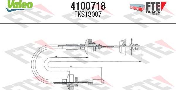 FTE 4100718 - Трос, управління зчепленням autocars.com.ua