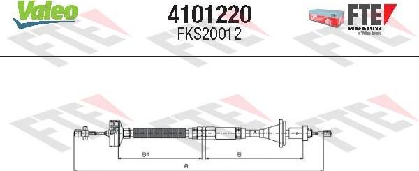 FTE 4101220 - Трос, управління зчепленням autocars.com.ua