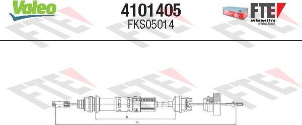 FTE 4101405 - Трос, управління зчепленням autocars.com.ua