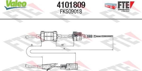 FTE 4101809 - Трос, управління зчепленням autocars.com.ua