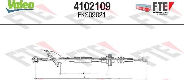 FTE 4102109 - Трос, управління зчепленням autocars.com.ua