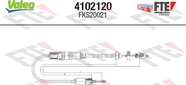 FTE 4102120 - Трос, управління зчепленням autocars.com.ua