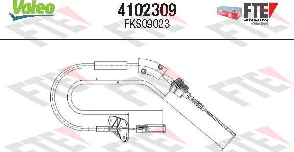 FTE 4102309 - Трос, управління зчепленням autocars.com.ua