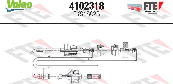 FTE 4102318 - Трос, управление сцеплением avtokuzovplus.com.ua
