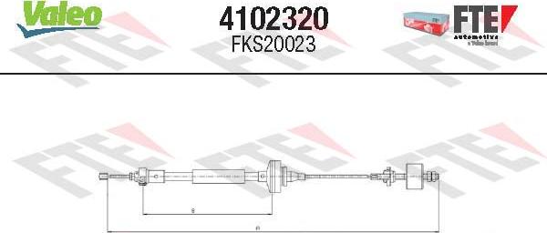 FTE 4102320 - Трос, управління зчепленням autocars.com.ua