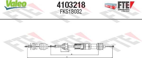 FTE 4103218 - Трос, управління зчепленням autocars.com.ua