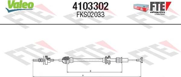 FTE 4103302 - Трос, управління зчепленням autocars.com.ua
