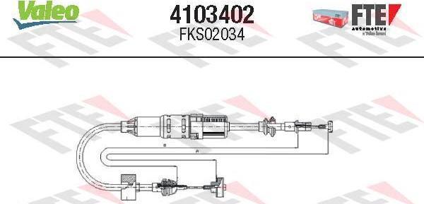 FTE 4103402 - Трос, управління зчепленням autocars.com.ua