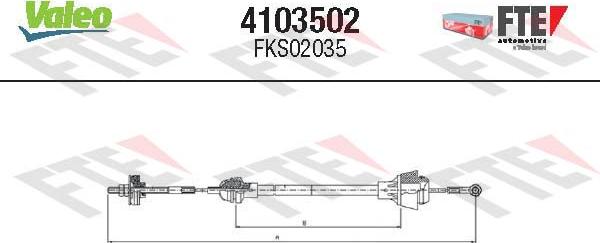 FTE 4103502 - Трос, управление сцеплением avtokuzovplus.com.ua